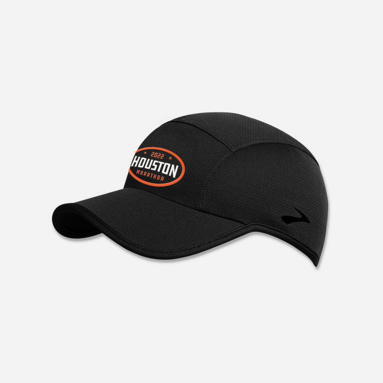 Brooks Houston22 Tempo Mens Running Hat - Black/Orange/White/13.1 Houston - Philippines (075196WVU)